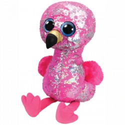 TY Beanie Boos plüss figura- 42 cm- Flamingó flitterekkel, Rózsaszín TY36763