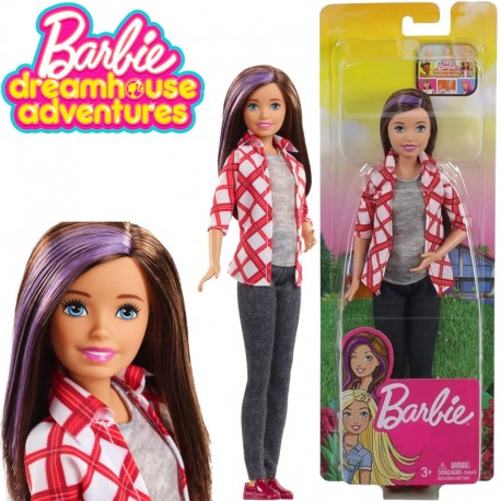 Barbie Dreamhouse: Skipper kockás ingben Barbie baba GHR62