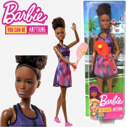 Barbie karrier baba: Sötétbarna hajú teniszező karrierbaba DVF50