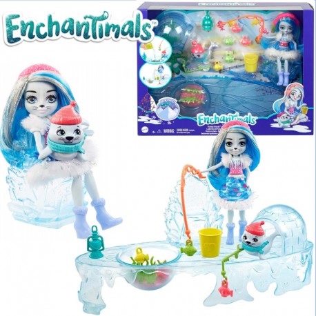 Enchantimals: Jeges horgászszett Sashay Seal és Blubber babával GJX48