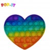 POP IT Bubble: Szivárványos színes szív