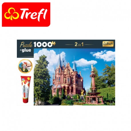 Trefl Puzzle + ragasztó -  Drachenburg kastély 1000 db-os