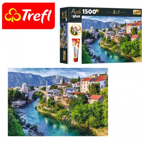 Trefl Puzzle  ragasztóval - Mostar, Bosnia 1500 db-os