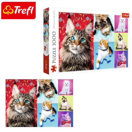 Trefl Puzzle - Happy cats 1000 db-os
